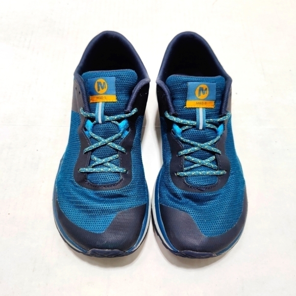 MERRELL Mag 5 Teal Blue Hiking Trail FlexConnect Vibram-Sole Men's Shoe Size 8 - Picture 2 of 10